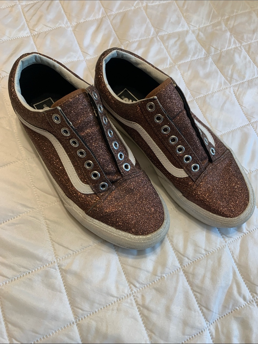Vans Copper/brown Glitter Sneakers